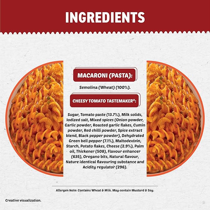 Maggi PAZZTA Instant Pasta - Cheesy Tomato Twist 70g, 12 Packets