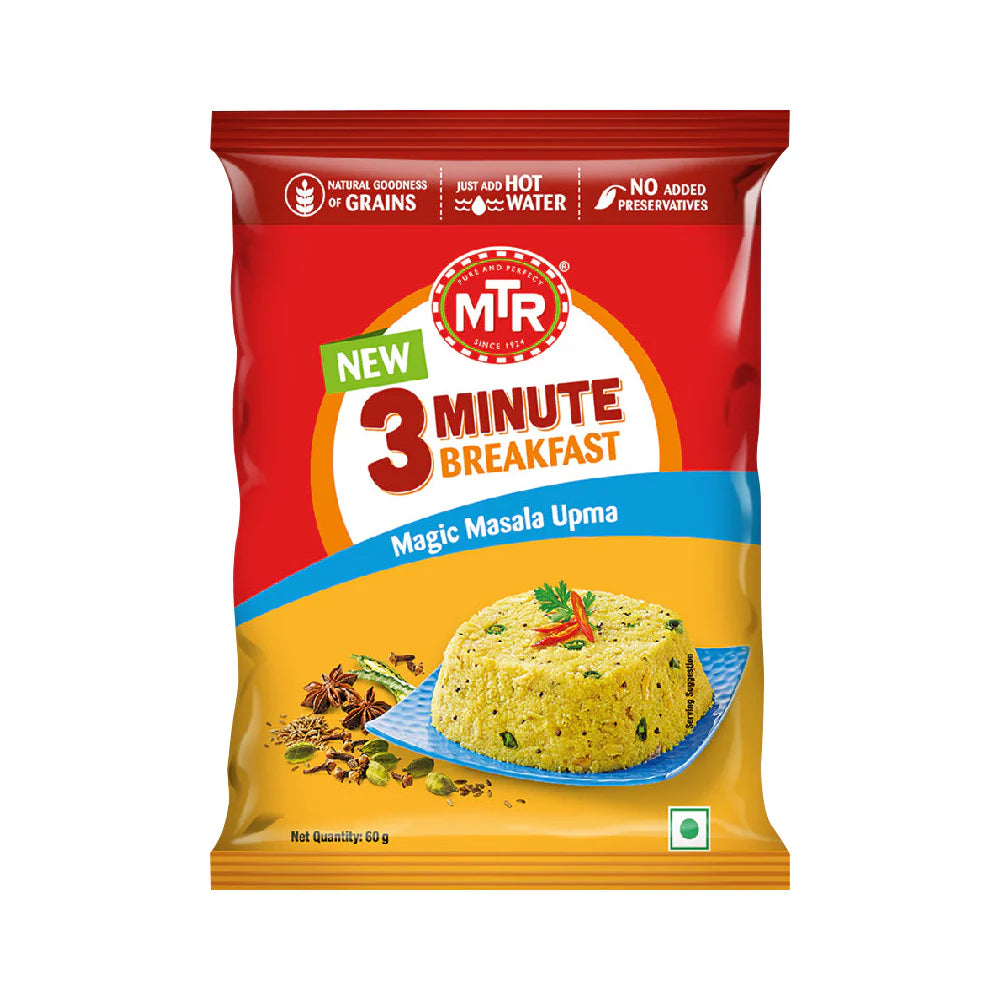 MTR 3 Minute Breakfast Magic Masala Upma 60g, 24pcs