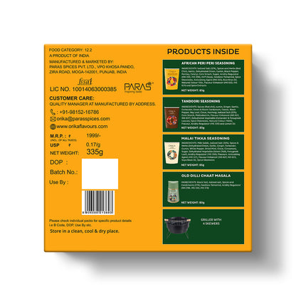 Orika Grill & Chill Portable Barbeque Griller Set with Seasonings/Marinades