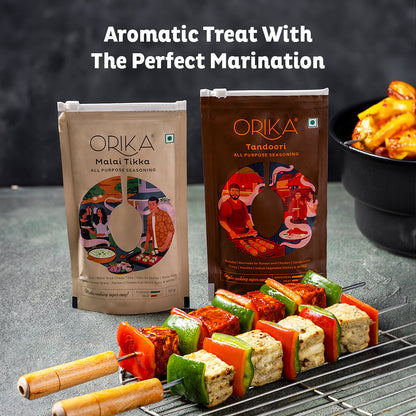 Orika Grill & Chill Portable Barbeque Griller Set with Seasonings/Marinades