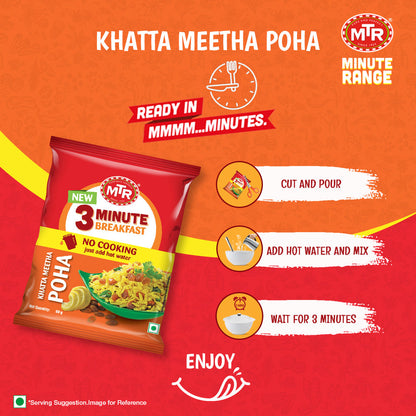 MTR 3 Minute Khatta Meetha Poha Pouch 60 g