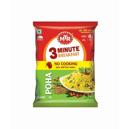 MTR 3 Mins Breakfast Poha Pouch 60g, 24pcs