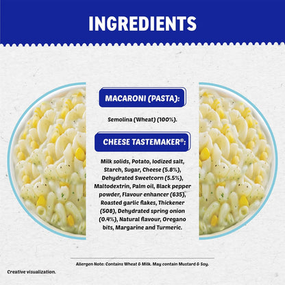 Maggi PAZZTA Vegetarian Cheese Macaroni Pasta 75g, 12 Packets