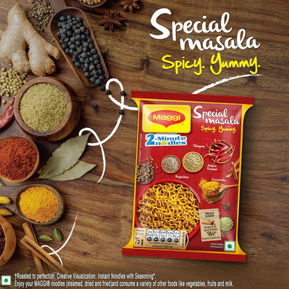 MAGGI 2-Minute Special Masala Instant Noodles 75g, 12 Packs