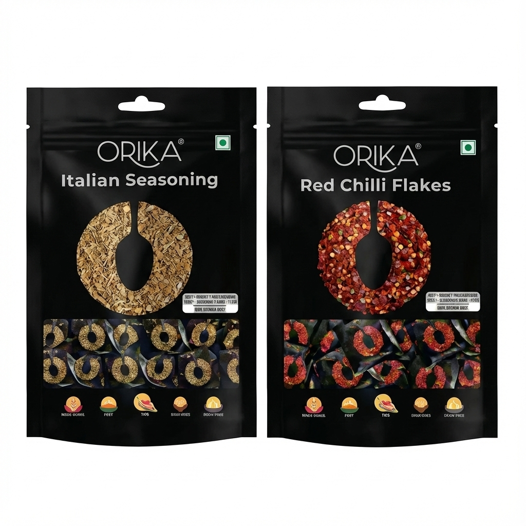 Orika Oregano + Chili Flakes Combo Pack, 130pcs oregano and 130pcs chili flakes