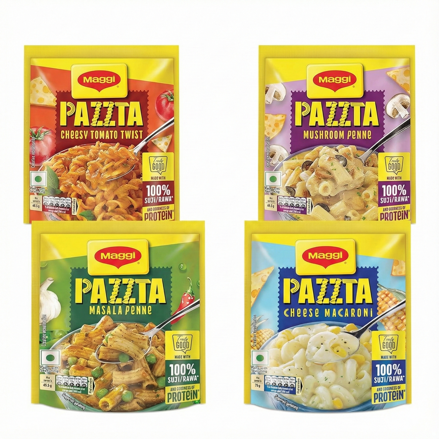 Maggi PAZZTA Instant Pasta - Combo Pack ,70g each packet, 12 Packets