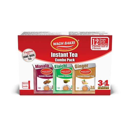 Wagh Bakri Instant Tea Combo Pack (12 pcs each pack, Total 5 Packs)
