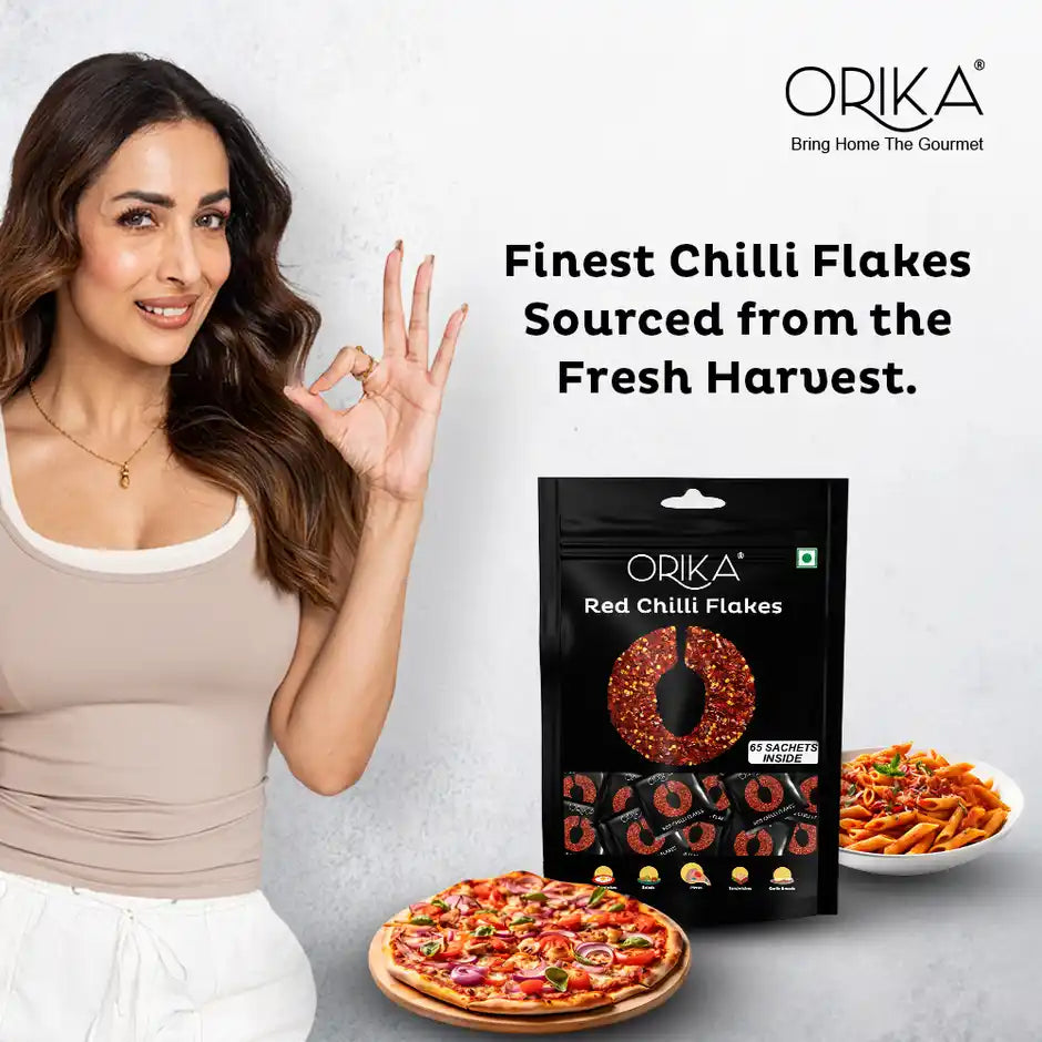 Orika Chilli Flakes, 3 Packs, 65pcs in each pack (195 total)