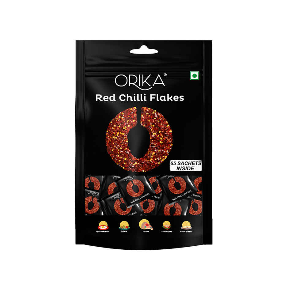 Orika Chilli Flakes, 3 Packs, 65pcs in each pack (195 total)