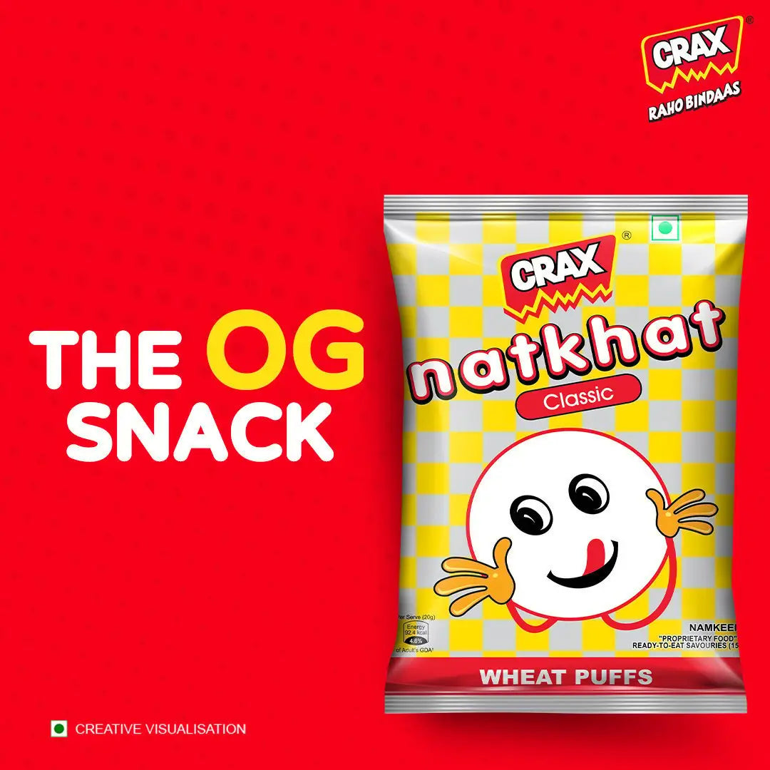 Natkhat puffs 20g, 36 Packets, OG snack of India